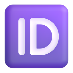 SQUARED ID 3D Emoji - High Quality 3D Rendered Emoji SQUARED ID 3D Emoji - High Quality 3D Rendered Emoji